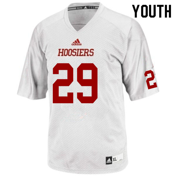 Youth #29 Liam Zaccheo Indiana Hoosiers College Football Jerseys Sale-White
